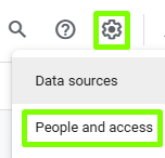 Settings in Google Merchant Center - people and access