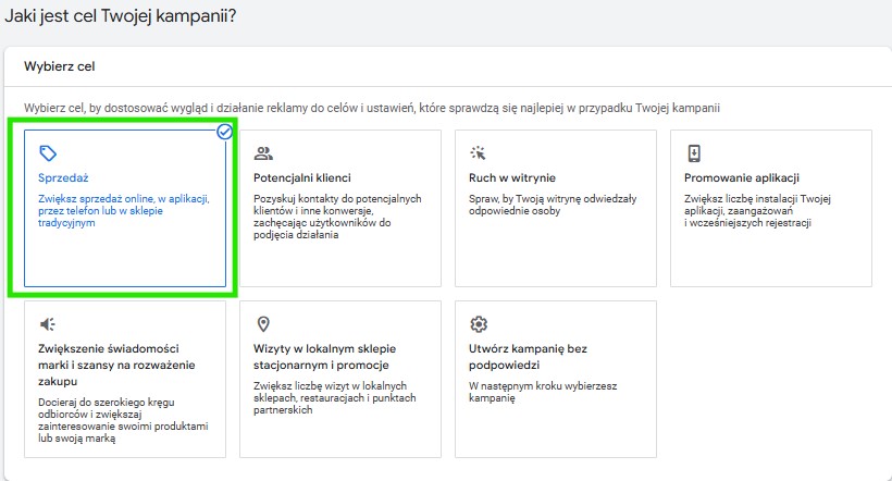 Cel Kampanii Google Ads