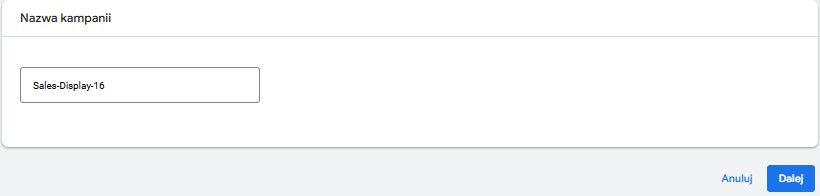 Nazwa Kampanii Google Ads
