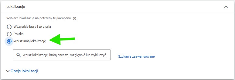 Google Ads Lokalizacja