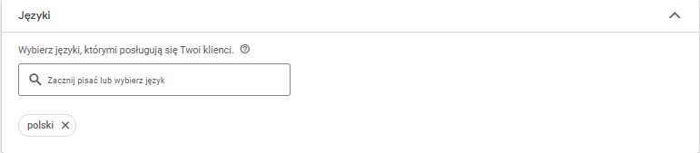 Wybór Języka Google Ads