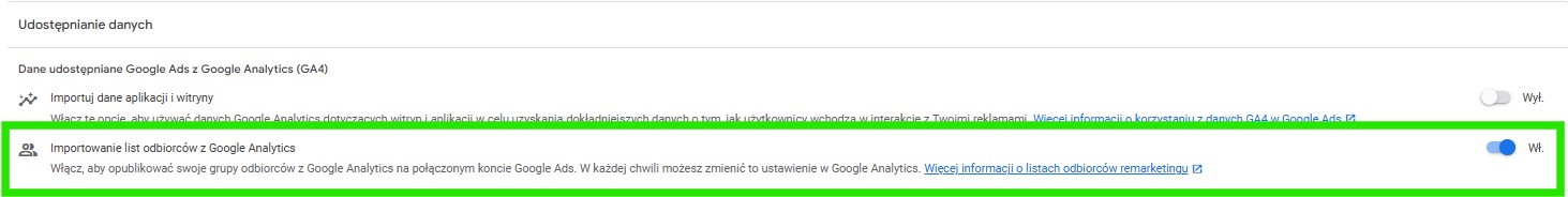 Menedżer danych Google Ads 