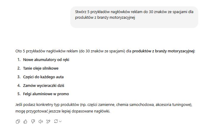 Jak użyć Chata GPT do generowania nagłówkow do reklam Google Ads