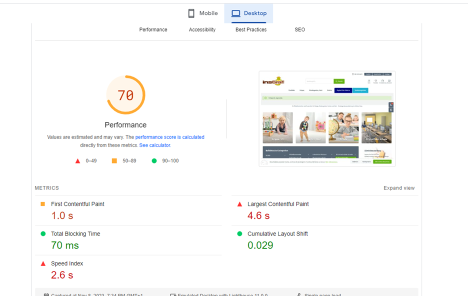 metrics after website speed optimization seo case study