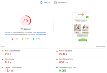 before website speed optimization mobile metric