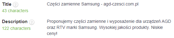 Meta Dane dla kategorii Samsung