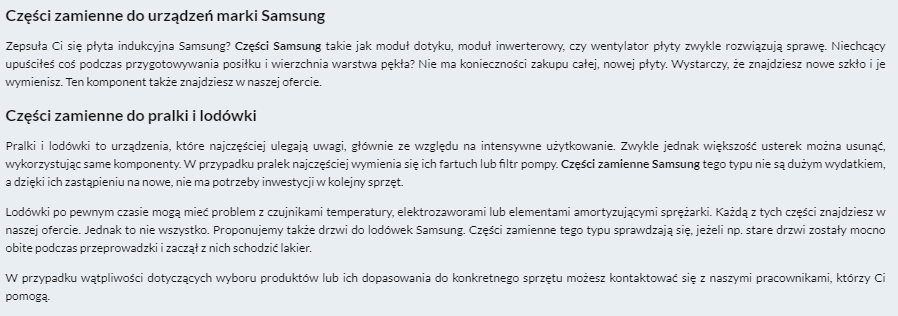 treść na dole kategorii