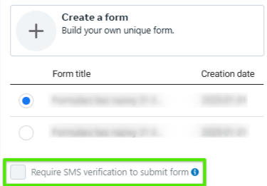 SMS Verification in Meta Lead Ads