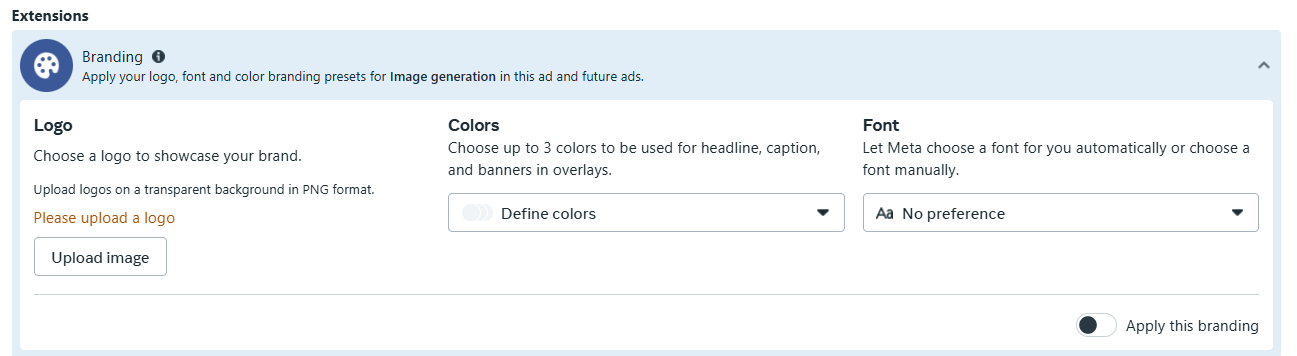 Branding in Meta Ads