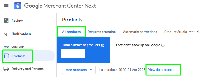 Uploading a product feed to Google Merchant Center - 10