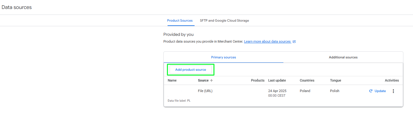 Uploading a product feed to Google Merchant Center - 11