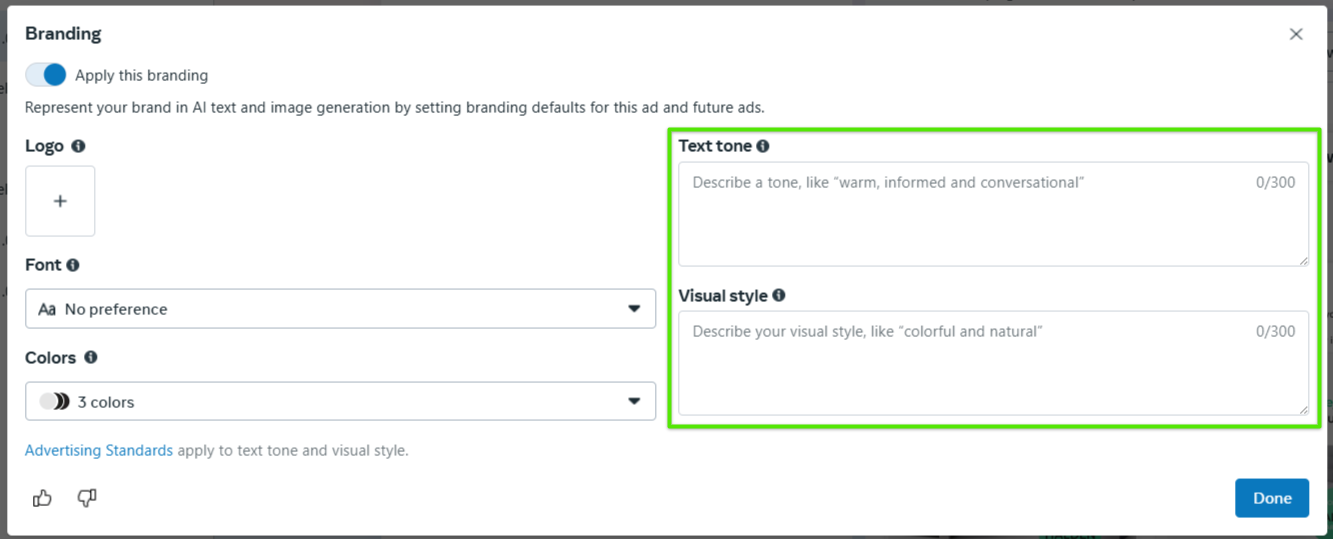 Text Tone and Visual Style in Meta Ads