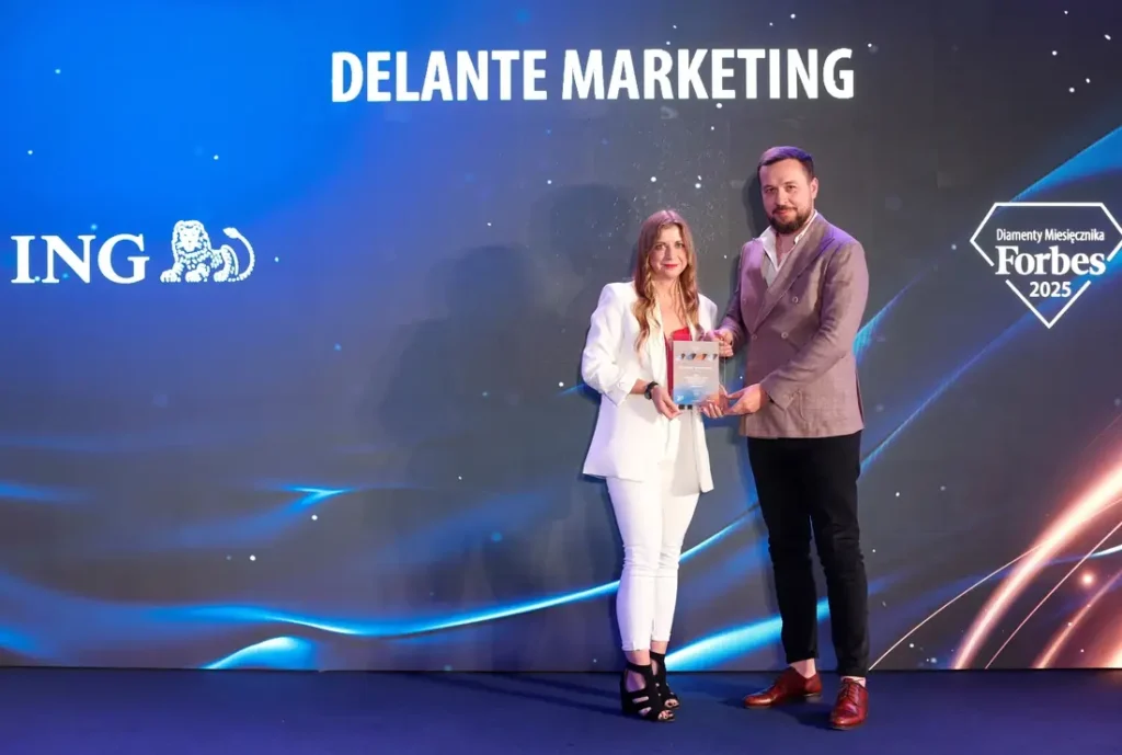 Gosia Kwiecień i Mateusz Calik z Delante na Gali Diamenty Forbes 2025 w Krakowie