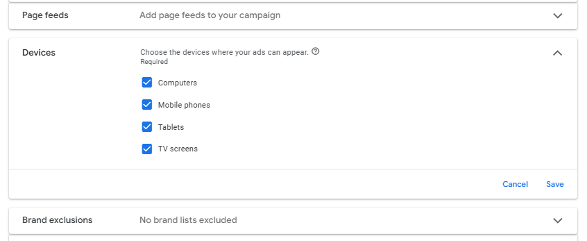 Device-Level Controls for Performance Max