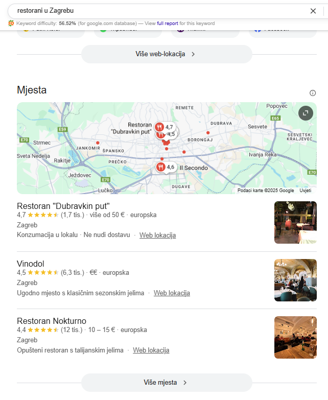 local search in Crotia