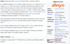 website mention on Wikipedia