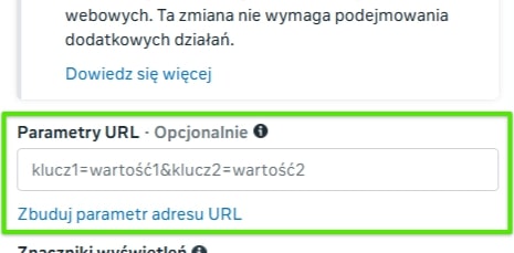 Parametry URL w Meta Ads