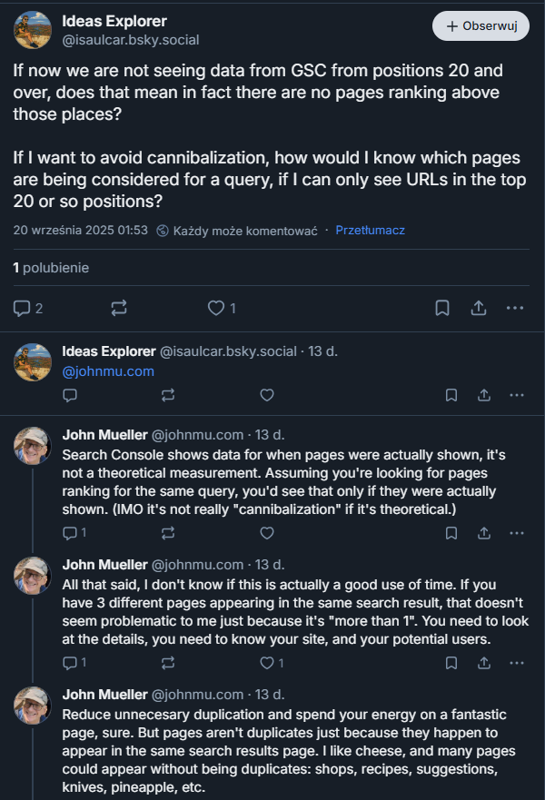 John Mueller on keyword cannibalization