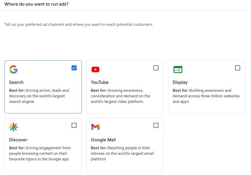 new way of adding campaign in google ads 