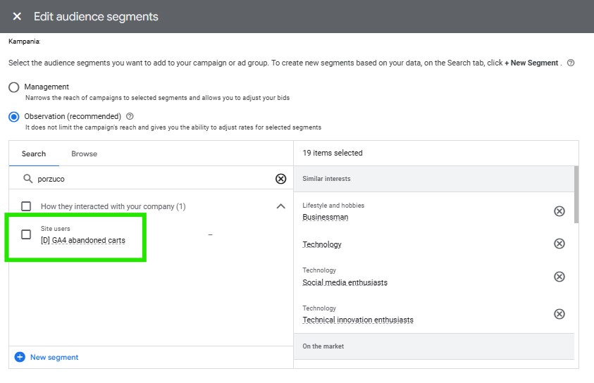 Google Ads Audience Segments