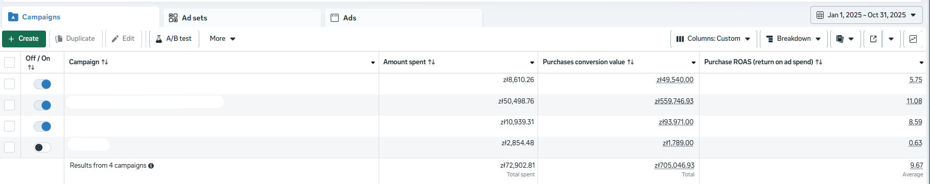 Meta Ads Results