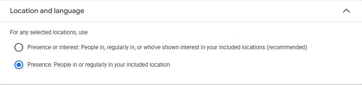 Location targeting in Demand Gen campaigns