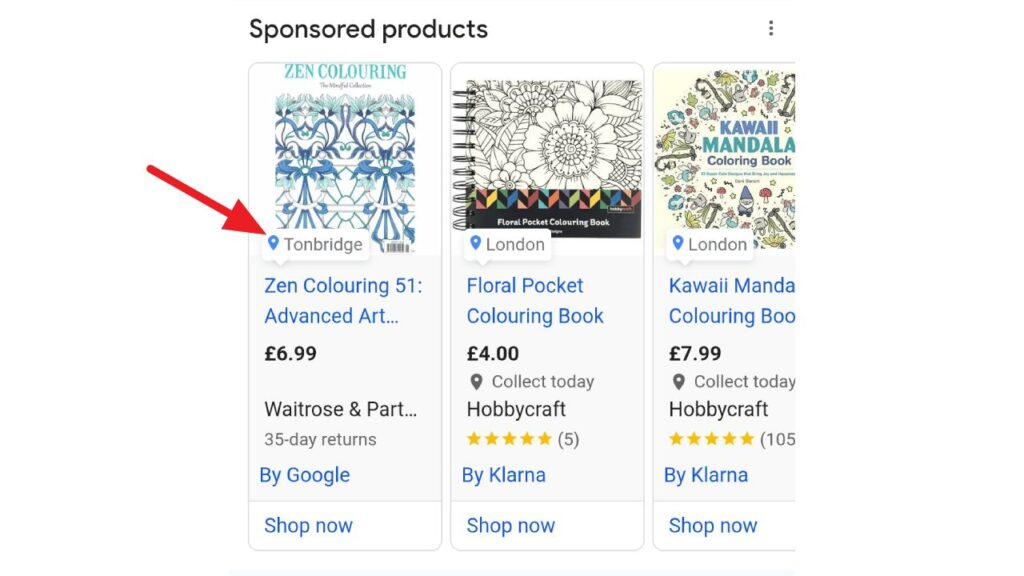 Store Location Displayed Directly in Product Ads