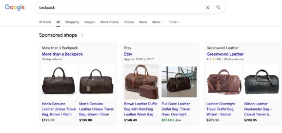 Listing produktów w google shopping