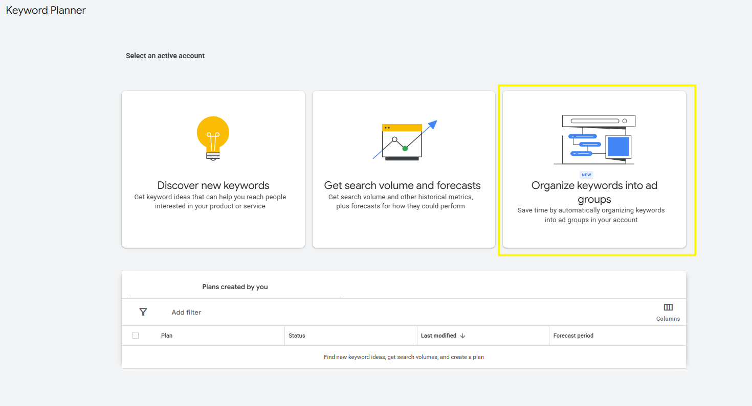 Google Ads Keyword Planner