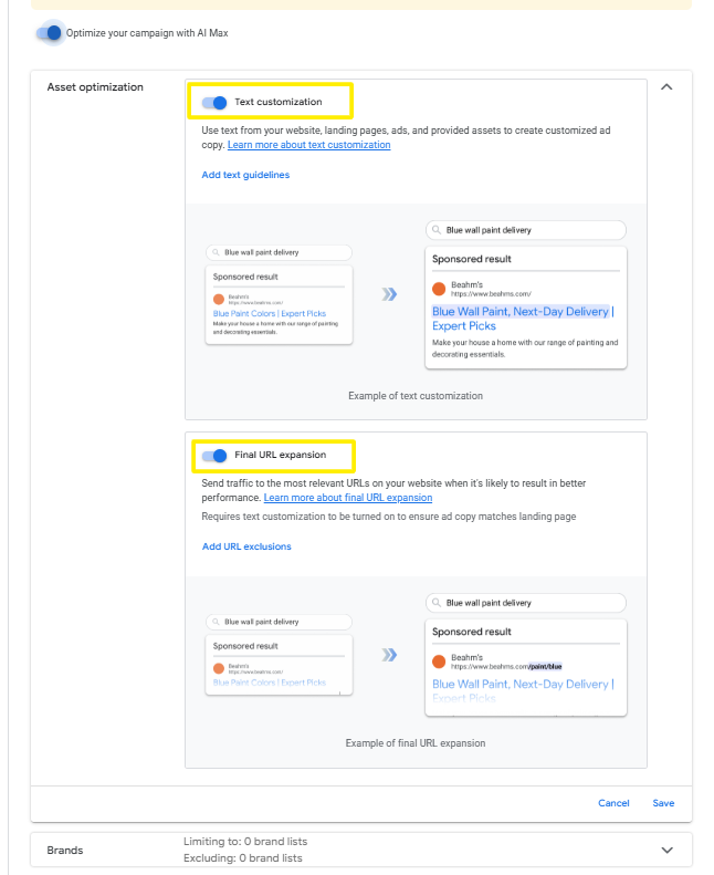 Google AI max changes