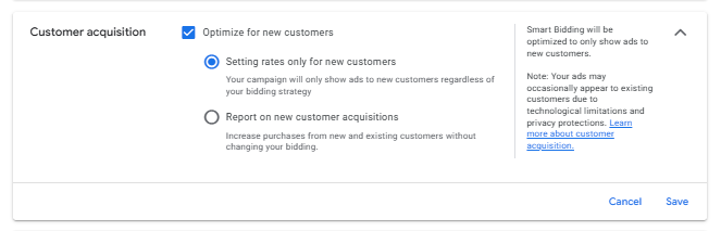 Google Ads panel, new functions.