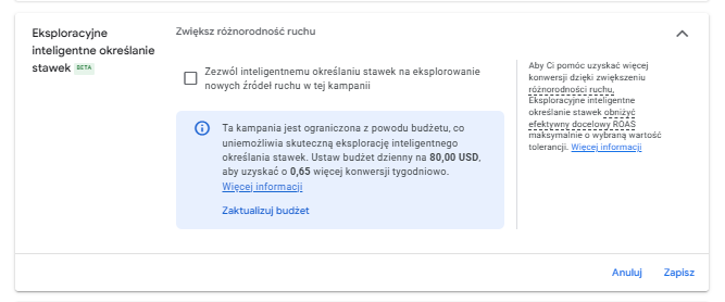 Zdjęcie panelu Google Ads.