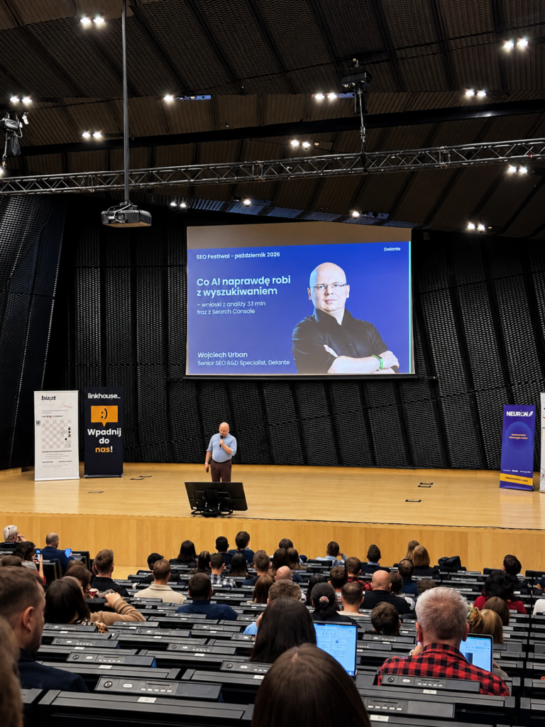 Wojciech Urban z Delante na scenie SEO Festiwalu 2026